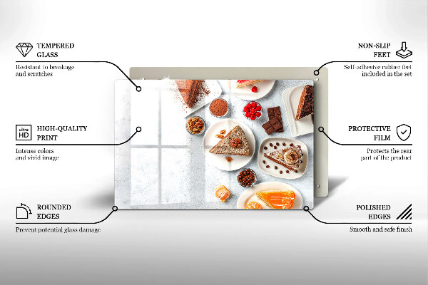 Tagliere in vetro La dolcezza della torta