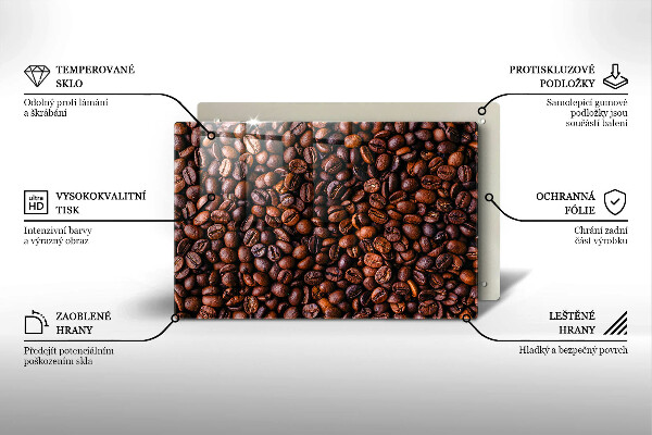 Tagliere in vetro Chicchi di caffè