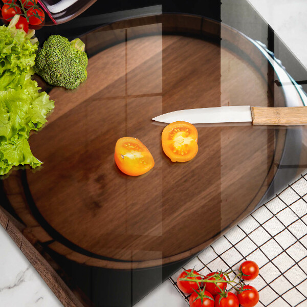 Tagliere in vetro Bicchiere da vino a botte