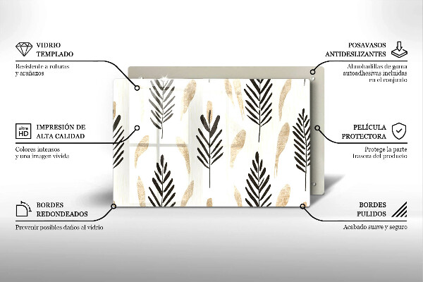 Tagliere in vetro Piante bohémien