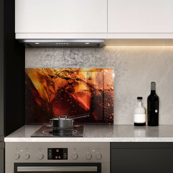 Tagliere in vetro Bevanda alla cola con ghiaccio