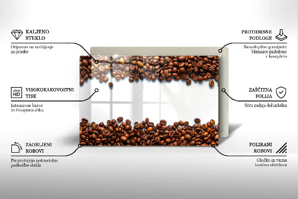 Tagliere in vetro Chicchi di caffè