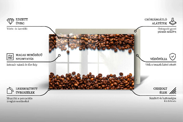 Tagliere in vetro Chicchi di caffè