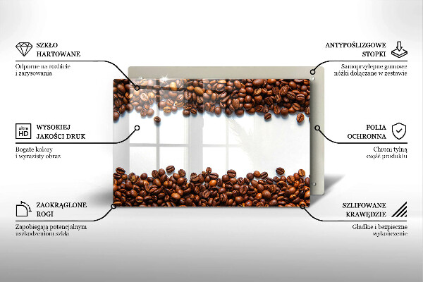 Tagliere in vetro Chicchi di caffè