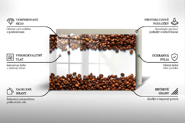 Tagliere in vetro Chicchi di caffè