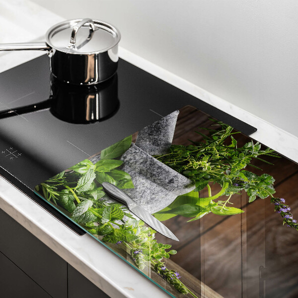 Tagliere in vetro Erbe verdi