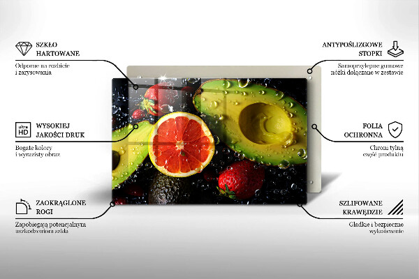 Tagliere in vetro Frutta e verdura