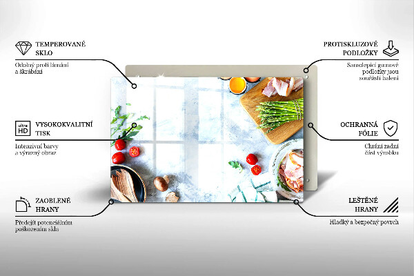 Tagliere in vetro Ingredienti in cucina