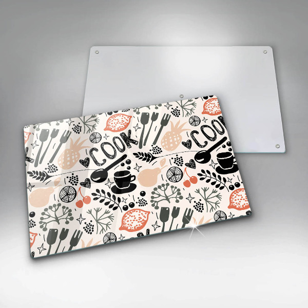 Tagliere in vetro Motivo della cucina dei cartoni animati