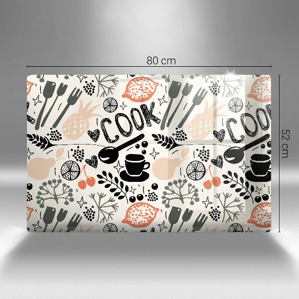 Tagliere in vetro Motivo della cucina dei cartoni animati