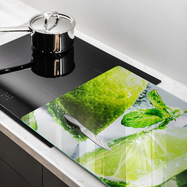 Tagliere in vetro Acqua con lime e ghiaccio