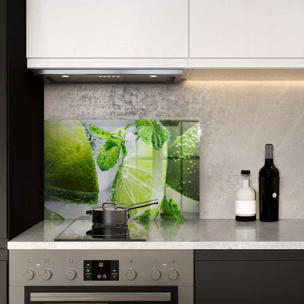 Tagliere in vetro Acqua con lime e ghiaccio