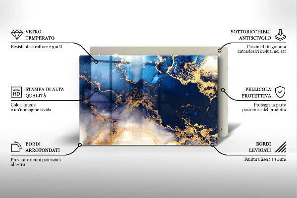 Tagliere in vetro Astrazione del marmo