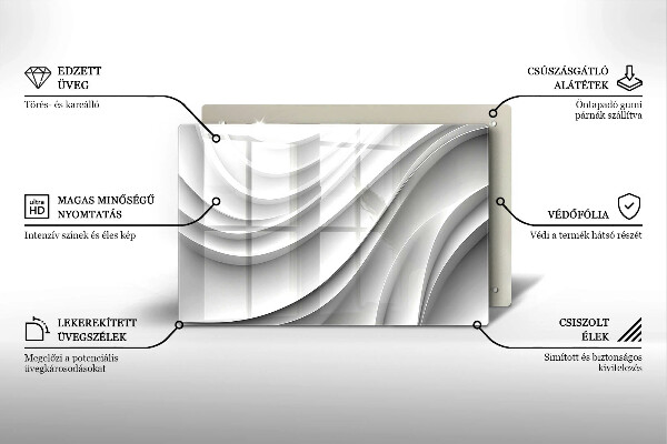 Tagliere in vetro Linee geometriche