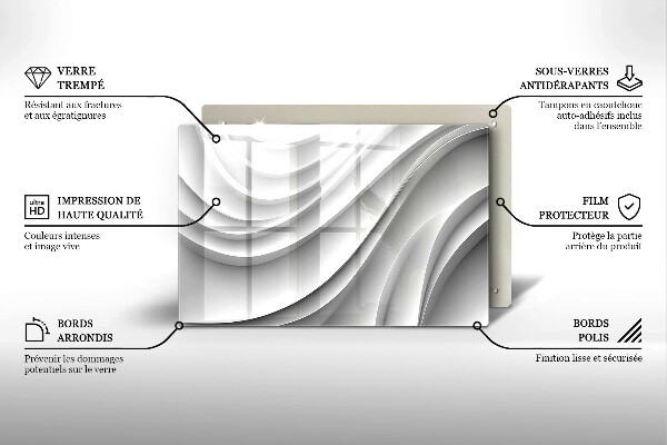 Tagliere in vetro Linee geometriche