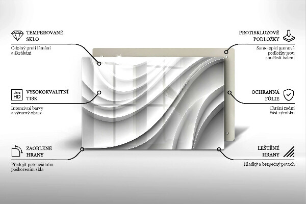 Tagliere in vetro Linee geometriche