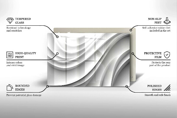 Tagliere in vetro Linee geometriche
