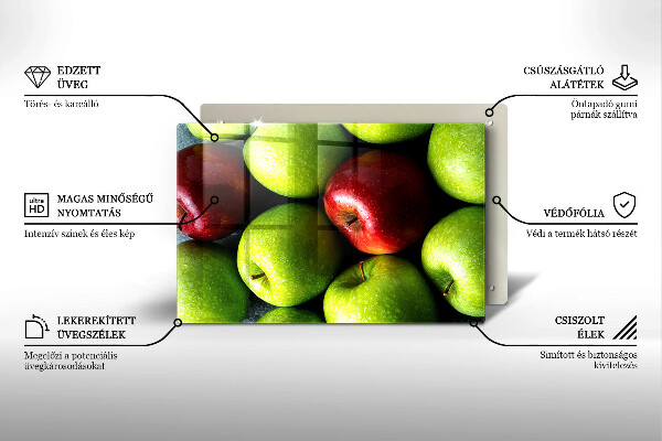 Tagliere in vetro Mele succose