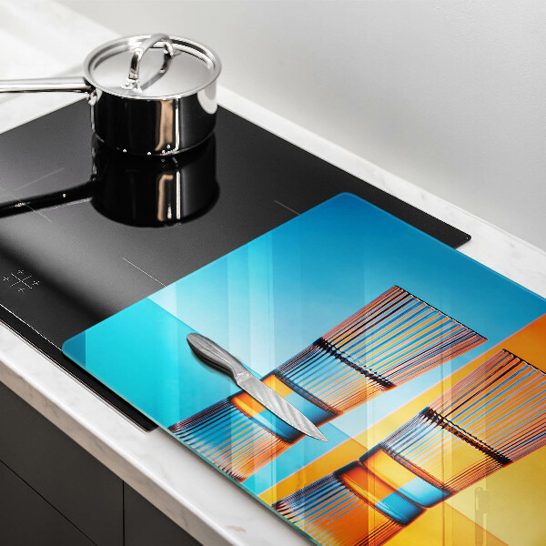 Tagliere in vetro Due bicchieri d'acqua