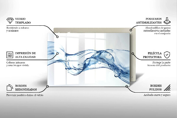 Tagliere in vetro Acqua cristallina