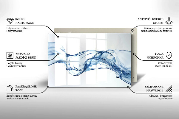 Tagliere in vetro Acqua cristallina