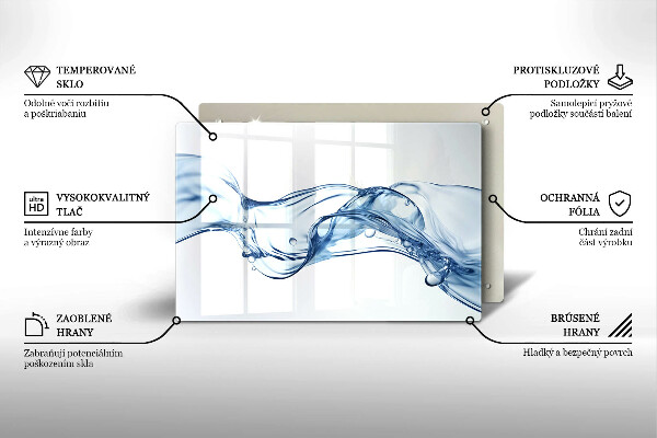 Tagliere in vetro Acqua cristallina