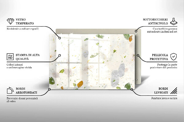 Tagliere in vetro Foglie cadenti