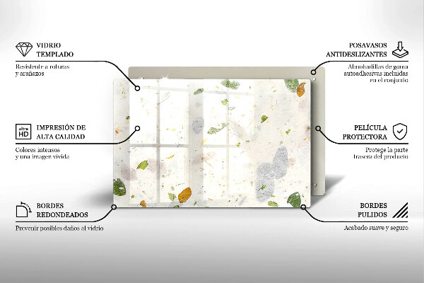 Tagliere in vetro Foglie cadenti