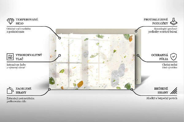 Tagliere in vetro Foglie cadenti