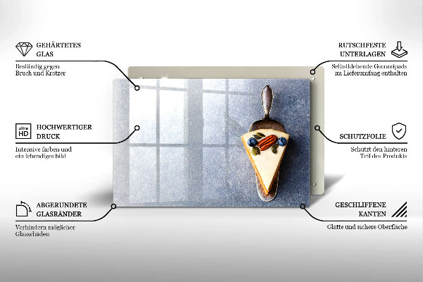 Tagliere in vetro Pezzo di torta