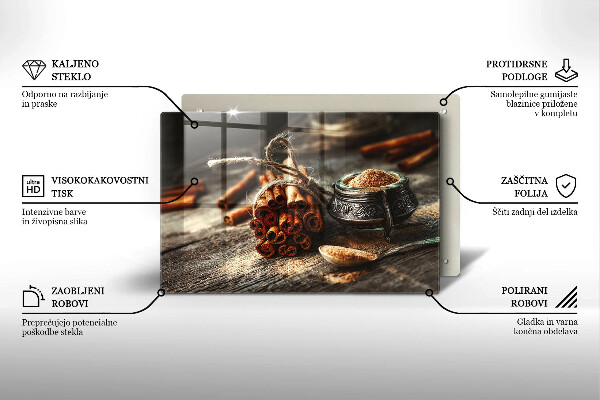 Tagliere in vetro Baccelli di vaniglia