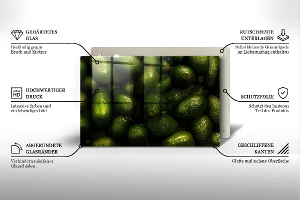 Tagliere in vetro Frutto dell'avocado