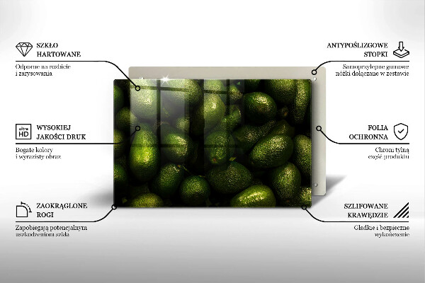 Tagliere in vetro Frutto dell'avocado