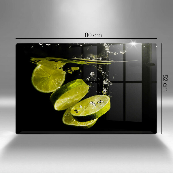 Tagliere in vetro Limette in acqua