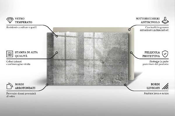 Tagliere in vetro Struttura concreta