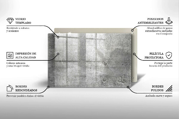 Tagliere in vetro Struttura concreta