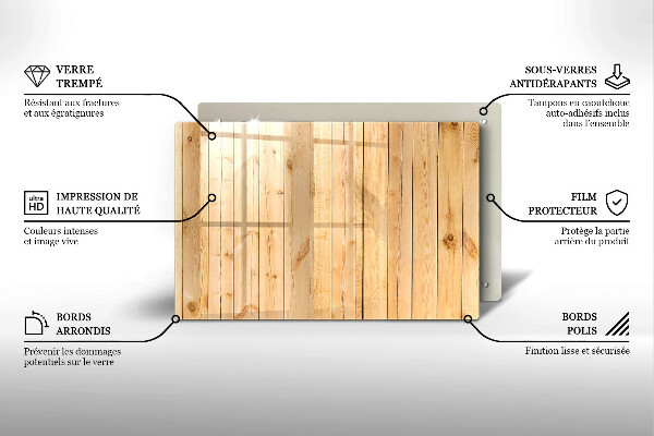 Tagliere in vetro Tavole di legno delicate