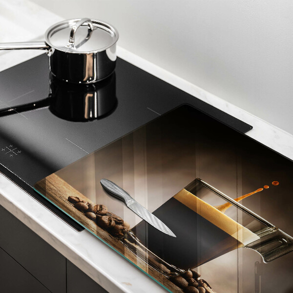 Tagliere in vetro Vetro e chicchi di caffè