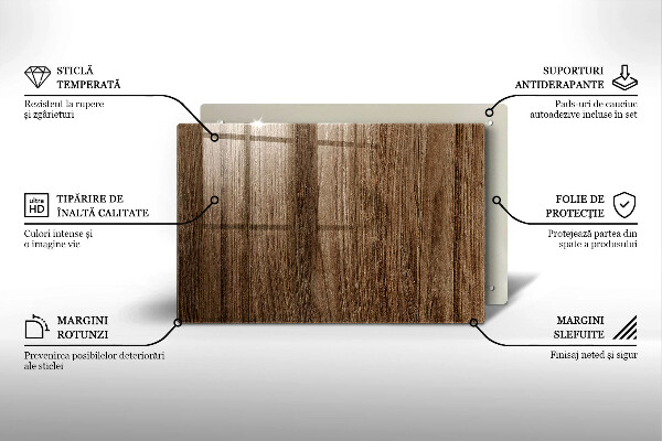 Tagliere in vetro Struttura del legno