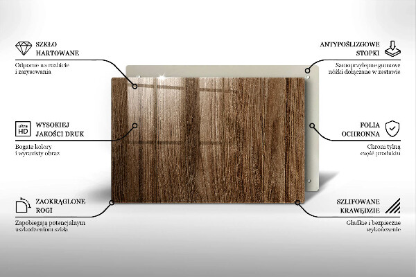 Tagliere in vetro Struttura del legno