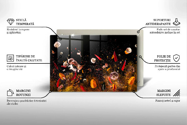 Tagliere in vetro Spezie piccanti
