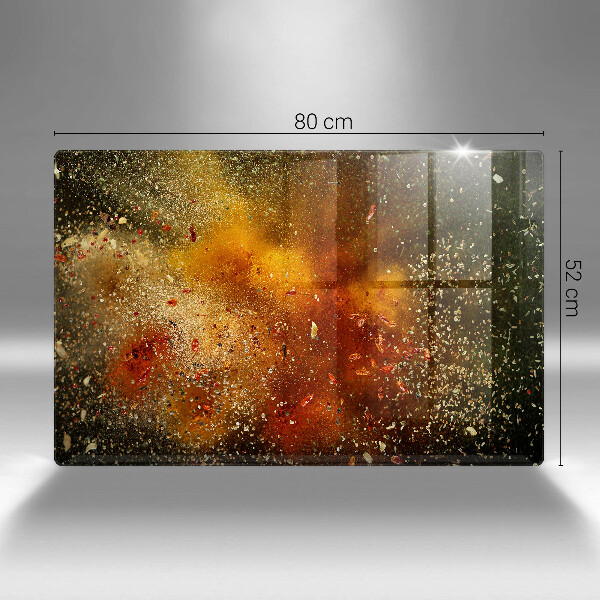 Tagliere in vetro Spezie colorate