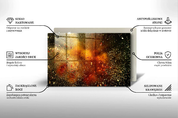 Tagliere in vetro Spezie colorate