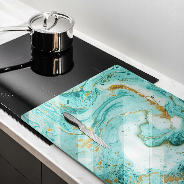 Tagliere in vetro Astrazione blu