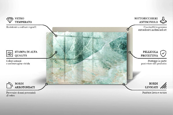 Tagliere in vetro temperato Struttura in pietra