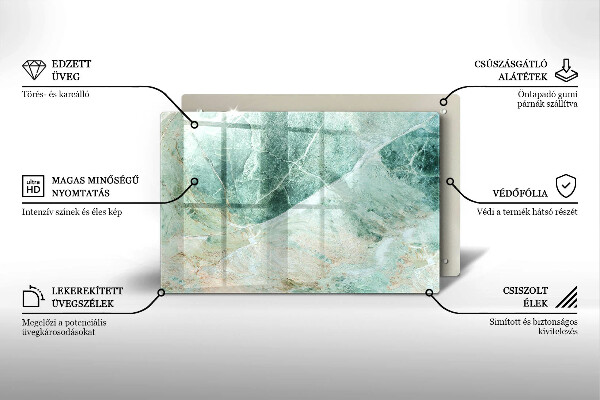 Tagliere in vetro temperato Struttura in pietra