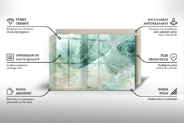 Tagliere in vetro temperato Struttura in pietra