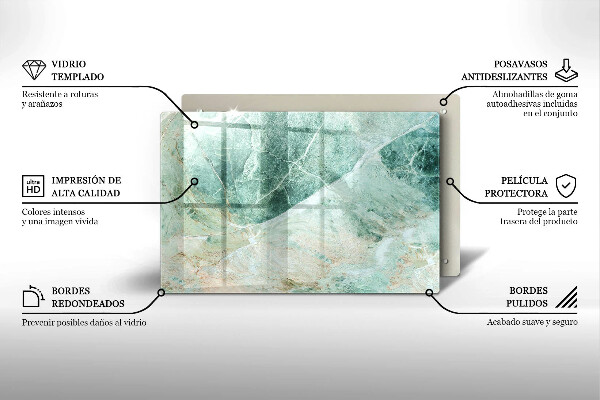 Tagliere in vetro temperato Struttura in pietra