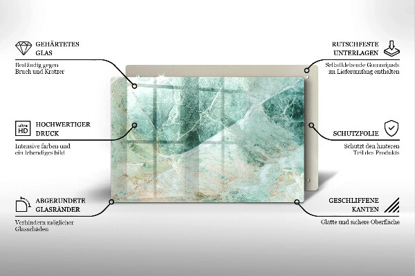 Tagliere in vetro temperato Struttura in pietra