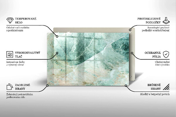 Tagliere in vetro temperato Struttura in pietra